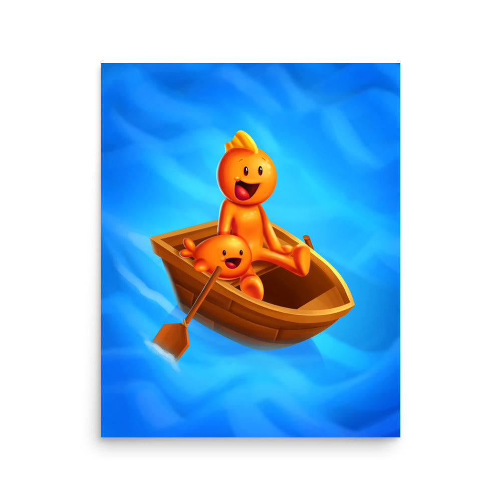 Tiko & Harold Boating Poster